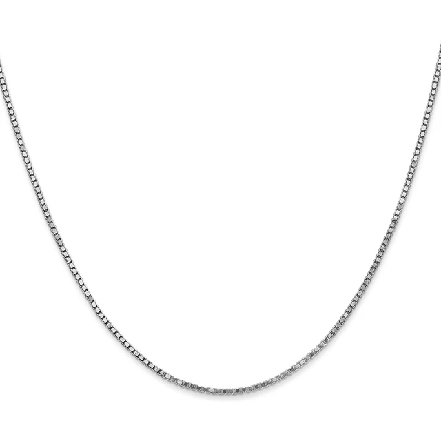 14K White Gold 1.2mm Box Chain Necklace Jewelry 16"