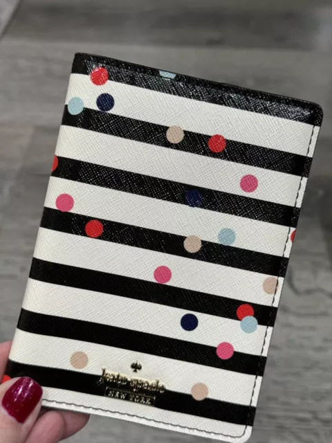 Kate Spade Leather Passport Holder~confetti