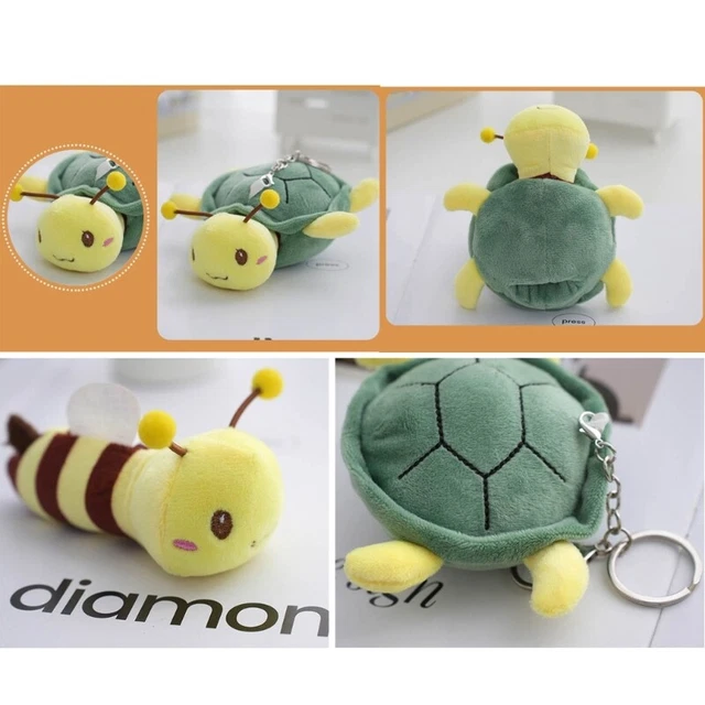 Plush Stuffed Keychain Funny Dolls Bees Soft Pendant Keyring for Decor