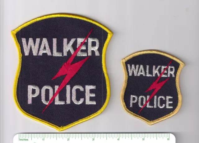 Pair of Walker, Michigan, police shoulder patches : law enforcement