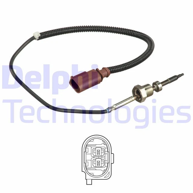 Sensore temperatura gas di scarico Delphi Ts30147 per VW T5 bus + scatola T5 + 03-09
