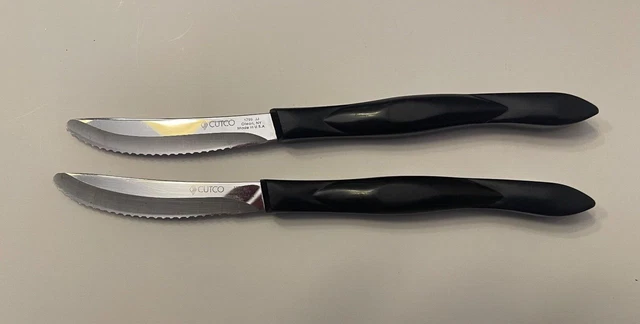 Cutco Set Of Two. 1759 JJ Table Steak Knife Set- Dark Brown