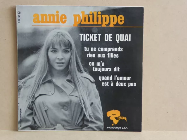 EP 45T - ANNIE PHILIPPE - Ticket de quai - Réf 231156