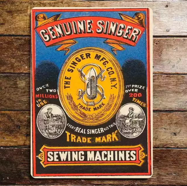 Genuine Singer Sewing Machine - Metal  Sign