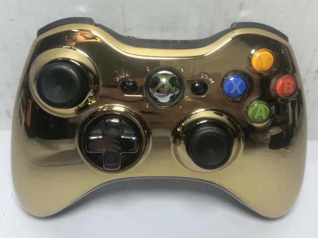 Microsoft Xbox 360 Wireless Controller Gold Chrome Genuine Official OEM Control