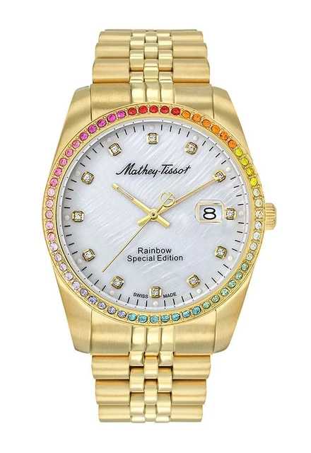 Montre Mathey-Tissot Swiss Made 2025 - Boîtier Acier Inoxydable - Cadran Bleu - Quartz - Style Luxe Homme