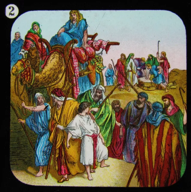 Glass Magic Lantern Slide RELIGIOUS SCENE NO.2. C1890 CHRISTIAN RELIGION