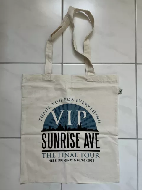 HELSINKI Sunrise Avenue 09.07.2022 VIP Bag / Jute-Tasche, Tour 2022, Samu Haber