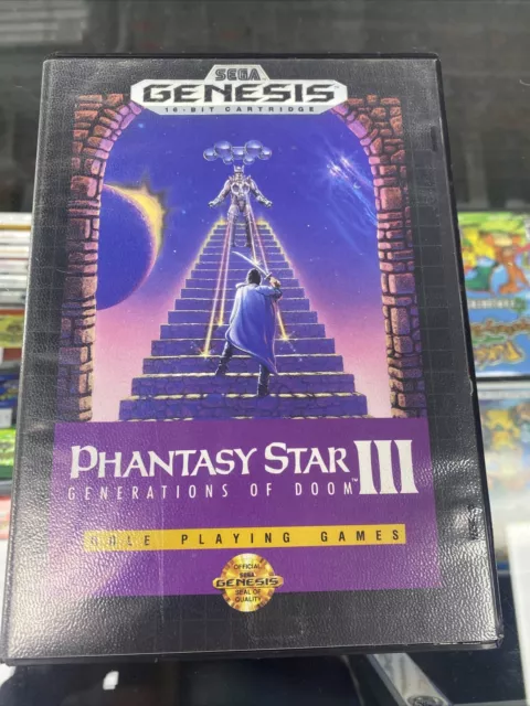 SEGA GENESIS PHANTASY Star III Generations of Doom Video Game