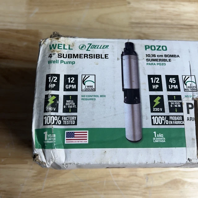 Zoeller 1/2-HP 230-Volt Stainless Steel Submersible Well Pump 1450-0011 TESTED