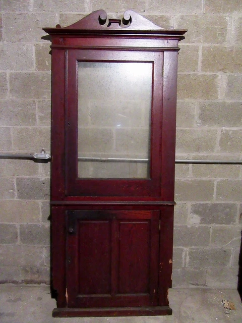 Antique Oak Corner Cabinet Face ~ Cupboard ~ 36 X 89  ~ Architectural Salvage