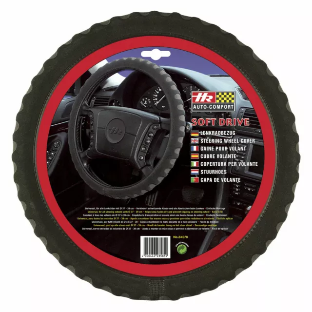 Steering Wheel Cover Richter 840/8 Black Grey With a / C Effect, Handy And Soft