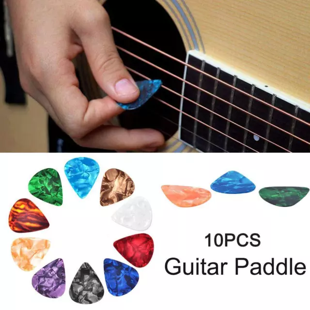 fr 10pcs Guitar Celluloid Picks Ukulele Plectrum Acoustic Guitar Thumb Picks