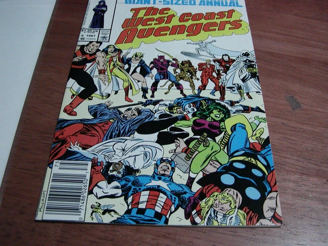Avengers West Coast Annual # 2 Newsstand Ed Marvel 1987 She-Hulk, Silver Surfer
