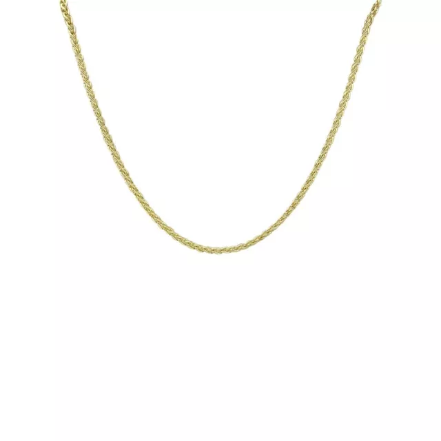 9ct Goldkette Halskette Spiga leichte hängende Kette 18 Zoll/45,7 cm