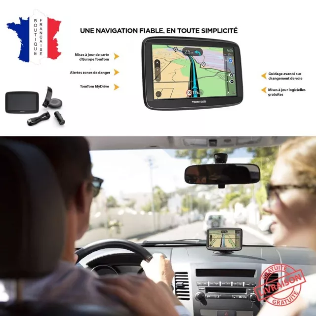 GPS poids lourds TomTom GO Professional 620 - cartographie Europe 49 pays -  Wi-Fi intégré - appels mains