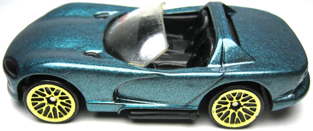 1992 Hot Wheels Dodge Viper Rt/10 Green Metal Flake 1:64 Diecast 2 3/4" Car Nice
