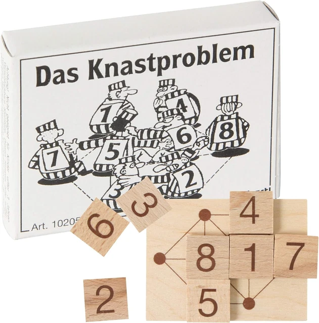 Bartl Mini-Holzpuzzle – Zahlen-Puzzle Aus 7 Teilen, Knobelspaß Für Unterwegs, Made In Germany