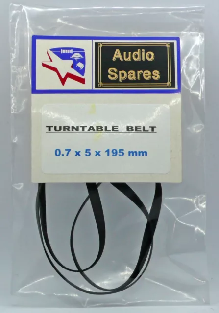 Turntable Belt : Diameter A = 195 mm x Thickness B = 0.7 mm x Width C = 5 mm