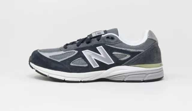 New Balance Big Kids 990v4 Running Shoes Sneakers KJ990CGG - Navy/Charcoal/White