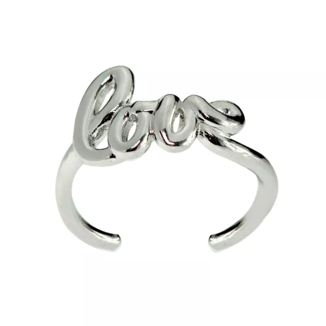 Sterling Silver Polished LOVE Toe Ring