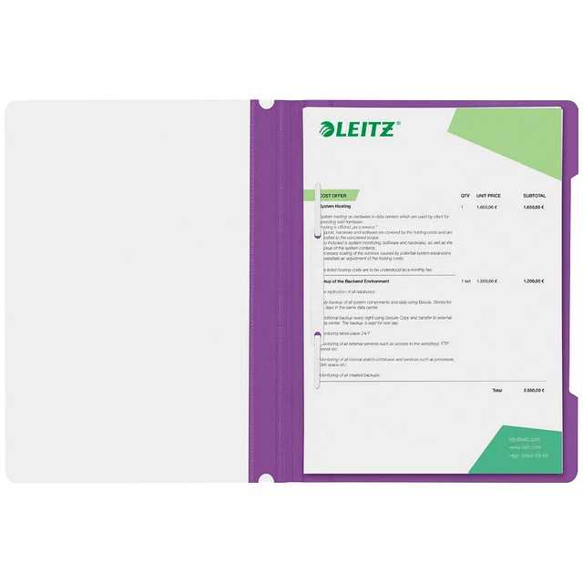 LEITZ Schnellhefter 4191 Kunststoff violett DIN A4