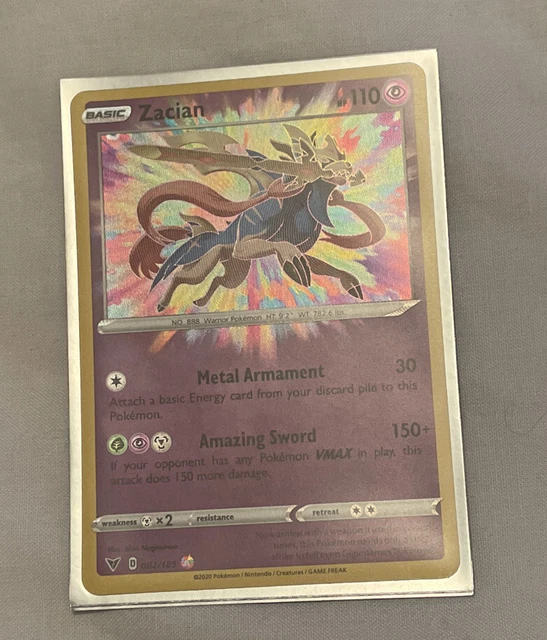 Pokemon Card Zacian 082/185 Vivid Voltage Amazing Rare Near Mint