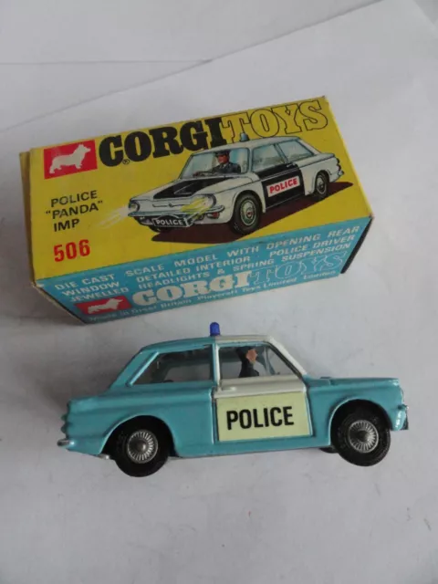 Corgi Toys Hillman Imp Panda Police Car Original Boxed Model 506