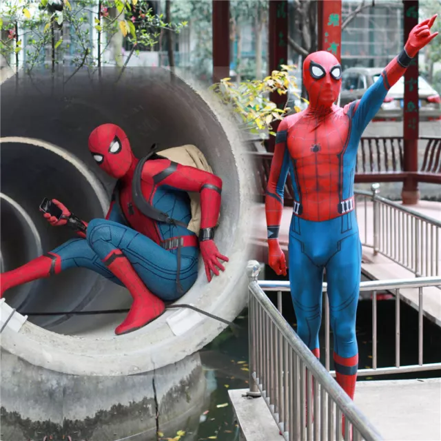 Nouveau costume Superior Spider-Man Jumpsui Halloween Cosplay Spiderman  Zentai a