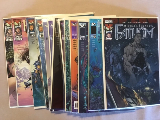 Fathom 1 - 12 (Top Cow Image Comics 1998) & #1/2 VF (8.0) Michael Turner