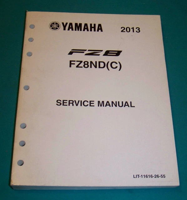 2013 YAMAHA FZ8 SERVICE MANUAL visual data 2
