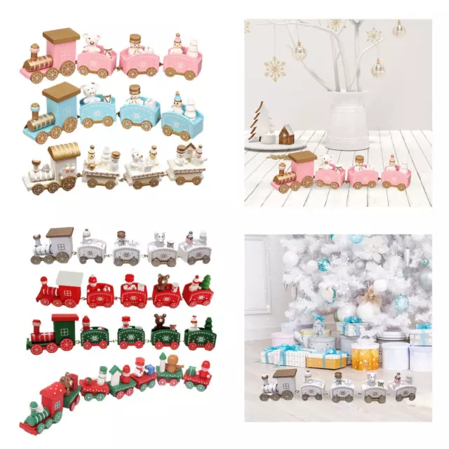 Holz-Weihnachtszug-Spielzeug, Geschenk, Basteln, Weihnachtszug-Ornament für