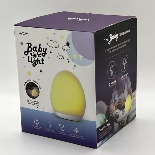 VAVA Baby Companion MultiColor Night Light touch tap learn play rechargeable