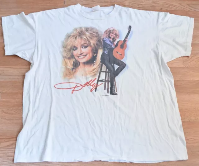 Vintage 1990s Distressed Dolly Parton Tour Shirt Tee XXL Rare Willie Nelson 90s