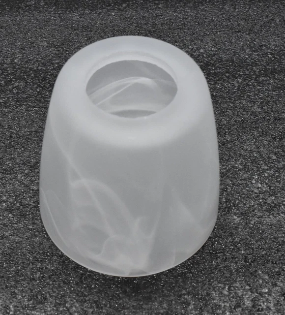 LOORGVEL Glas Lampenschirm Kugelform Mit Doppelöffnung – Ersatz Für Pendel- & Deckenleuchten, Weiß, 13,5 Cm