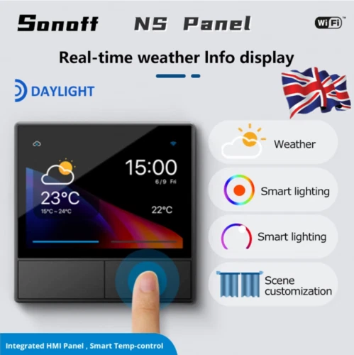 SONOFF SONOFF NSPanel WiFi Smart Thermostat Wall Switch EU US Temperature Display All-in-One Remote Controller With Alexa Google Home