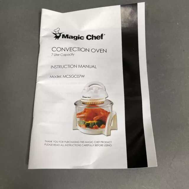 Magic Chef Convection Oven MCSGC07W Recipe Instruction Manual Replacement Piece