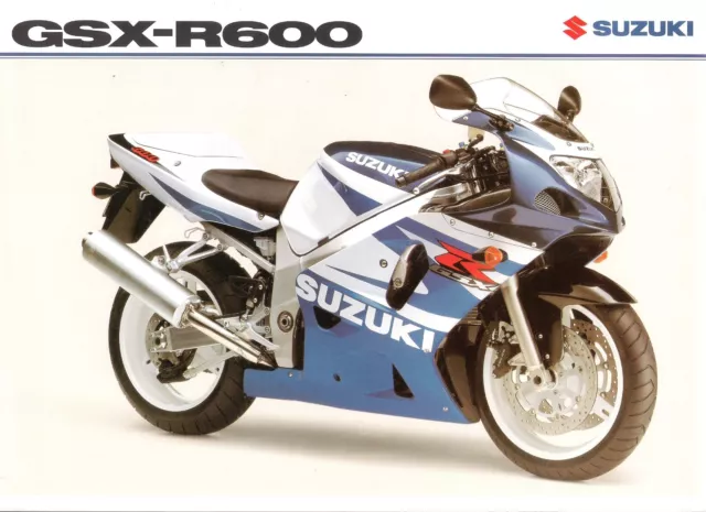 Suzuki GSXR600 UK sales brochure GSXR600 GSXR600K2 2002 model