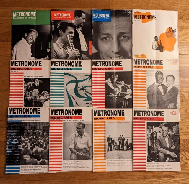 VINTAGE 1955 METRONOME MODERN MUSIC Magazine Full Year 12 Issues Brown