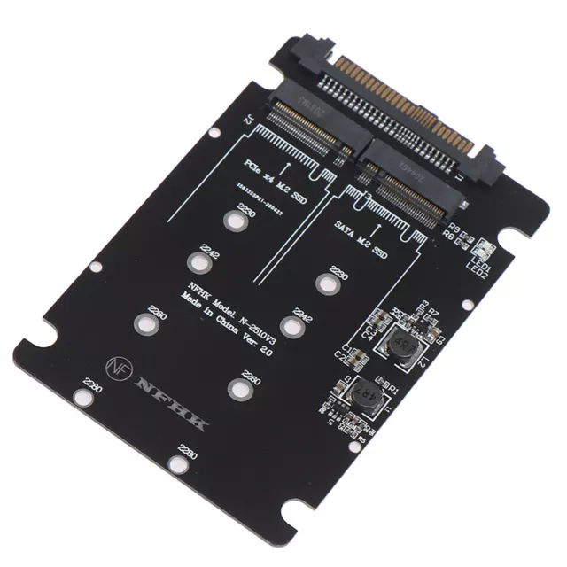 SATA M.2 SSD to SAS NVMe M.2 NGFF SSD  to SFF-8639 Adapter Converter