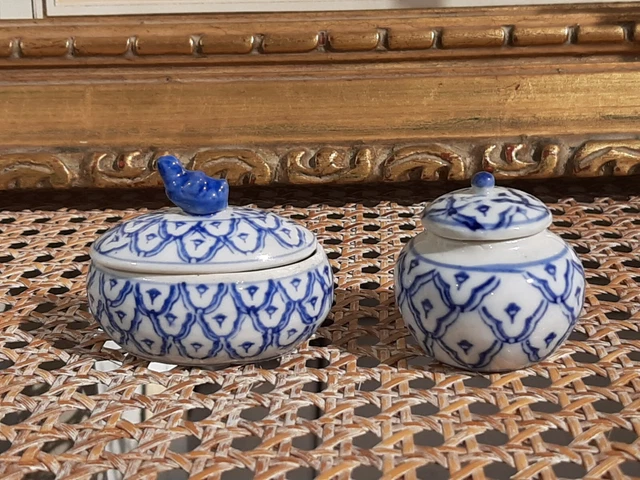 2 Piluliers Porcelaine