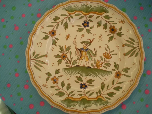Ancienne Et Belle Assiette De Moustiers Ceramique Decoration Collection
