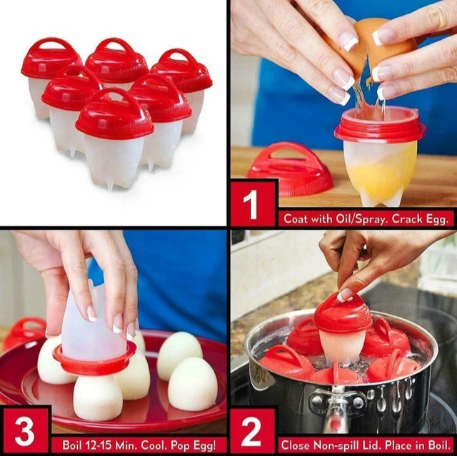 Huevo 6 Taza de Huevos Tortilla Olla Huevos Hervidos Duros sin Cáscara Receta Nuevo