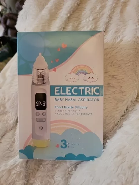 Electric Baby Nose Sucker with Adjustable 3 Levels Suction - New Open Box Tested