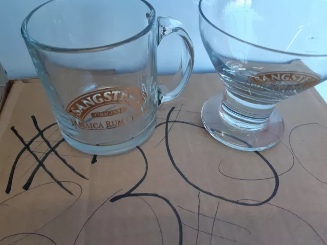 Set Of Two Sangster's Jamaica Rum Cream Glasses - 2 Styles