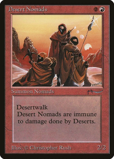 Desert Nomads Arabian Nights HEAVILY PLD Red Common MAGIC MTG CARD ABUGames