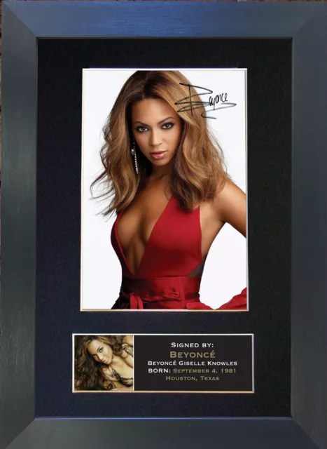 BEYONCE Signed Mounted Reproduction Autograph Photo Prints A4 234