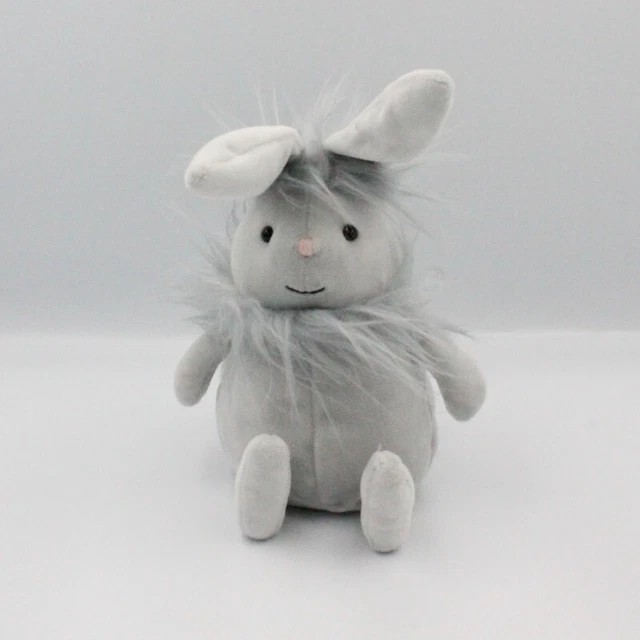 Doudou peluche lapin gris poils JELLYCAT - 24653