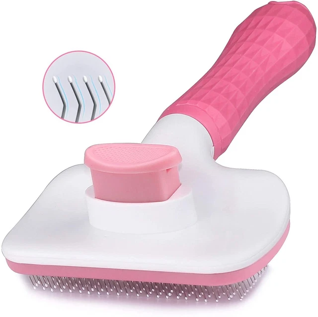 Hertzko Self Cleaning Slicker Brush - Pink