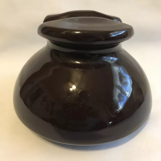 Vintage Westinghouse Electrical Power line Porcelain Ceramic Brown Insulator 2